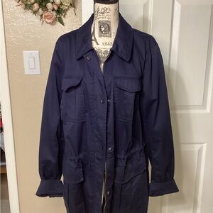 Lane Bryant Blue Utility Jacket Classic Design